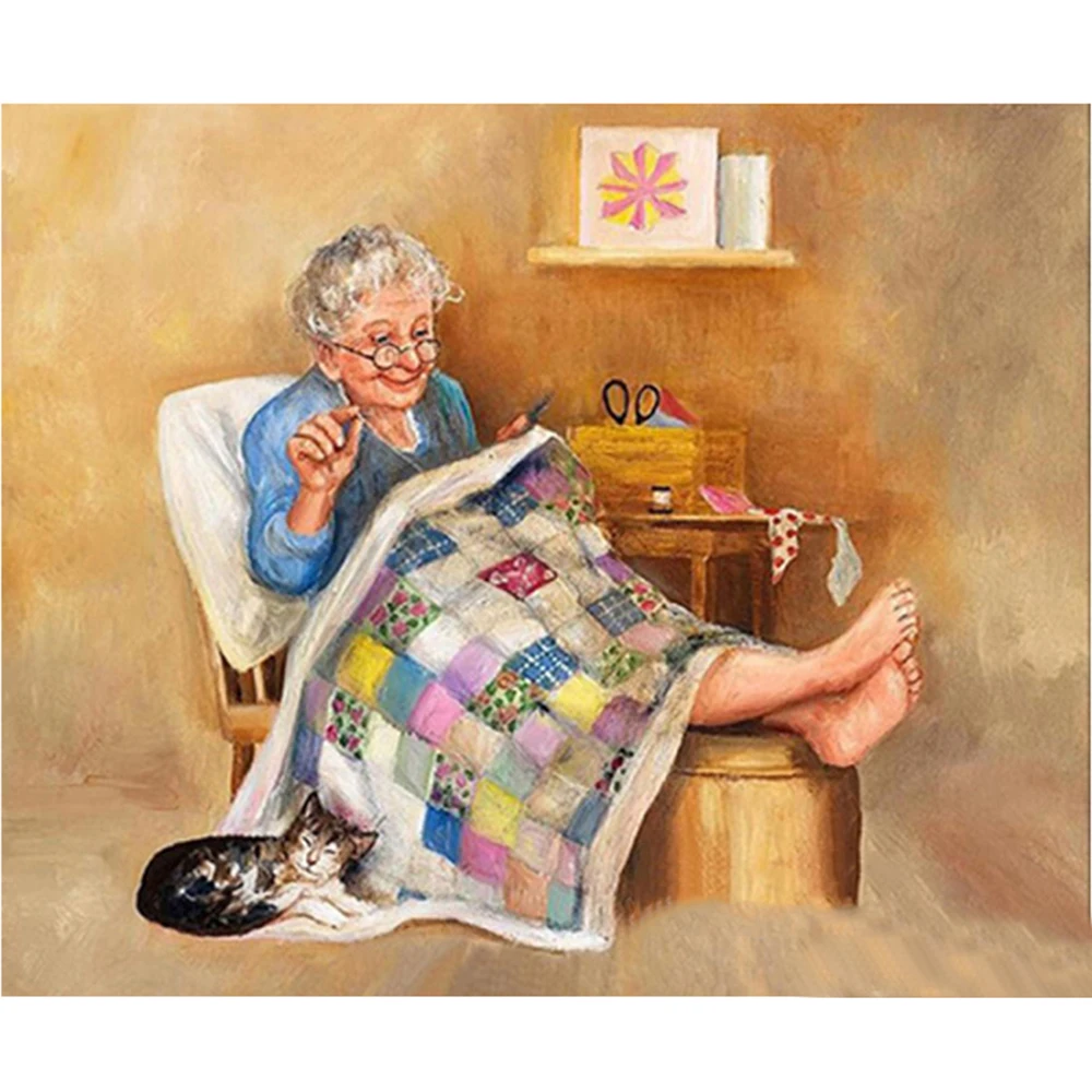 DIY Painting By Numbers Cartoon Old Woman Kit Oil Coloring By Numbers Wall Art Picture Canvas Paintings Home Decoration Gift
DIY Painting By Numbers Cartoon Old Woman Kit Oil Coloring By Numbers Wall Art Picture Canvas Paintings Home Decoration Gift