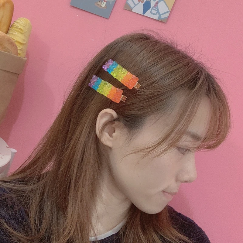 Cute Bear Candy Color Hairpins Barrette Colorful Hair Clip Jelly Color Gummy Headwear Girls Women Hairpin Duckbill Clip Headwear
Cute Bear Candy Color Hairpins Barrette Colorful Hair Clip Jelly Color Gummy Headwear Girls Women Hairpin Duckbill Clip Headwear