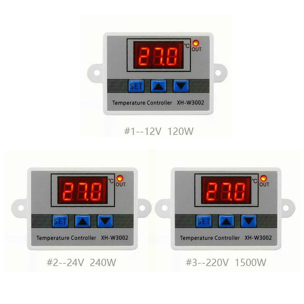 12V 24V 110V 220V 10A Professional W3002 Digital LED Thermostat Digital Control Microcomputer Temperature Switch Thermometer
12V 24V 110V 220V 10A Professional W3002 Digital LED Thermostat Digital Control Microcomputer Temperature Switch Thermometer