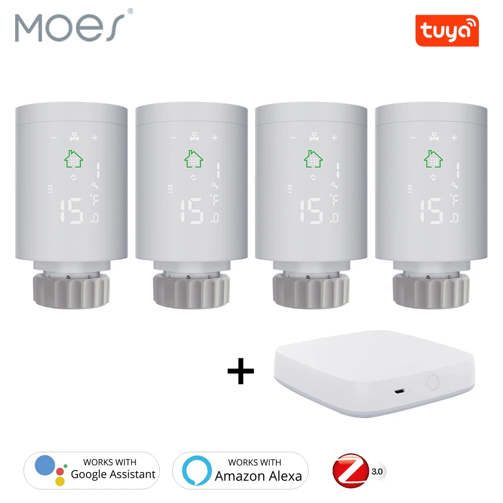 TRV ZigBee3.0 Smart Radiator Actuator Programmable Thermostatic Radiator Valve Temperature Controller Voice Control via Alexa
TRV ZigBee3.0 Smart Radiator Actuator Programmable Thermostatic Radiator Valve Temperature Controller Voice Control via Alexa