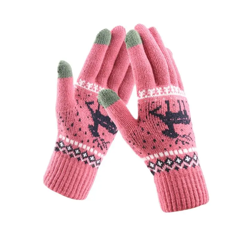 Winter Touch Screen Knitted Gloves Women's Warm Mittens Full Finger Glove Deer Christmas Gift for Girl Ladies Men
Winter Touch Screen Knitted Gloves Women's Warm Mittens Full Finger Glove Deer Christmas Gift for Girl Ladies Men