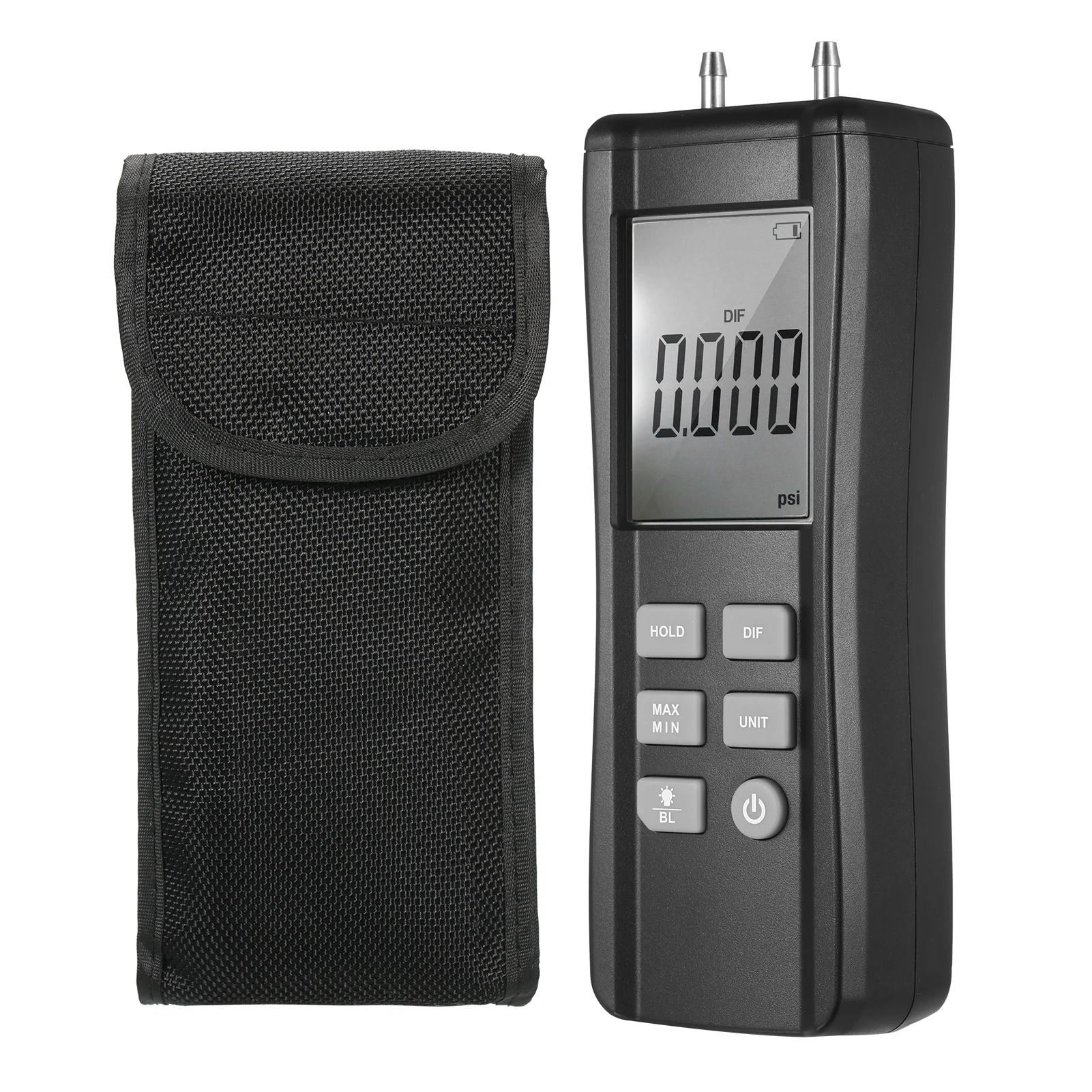 KKmoon Professional Dual-port Digital Manometer Handheld Differential Pressure Gauge HVAC Gas Pressure Meter Large LCD Backlight
KKmoon Professional Dual-port Digital Manometer Handheld Differential Pressure Gauge HVAC Gas Pressure Meter Large LCD Backlight