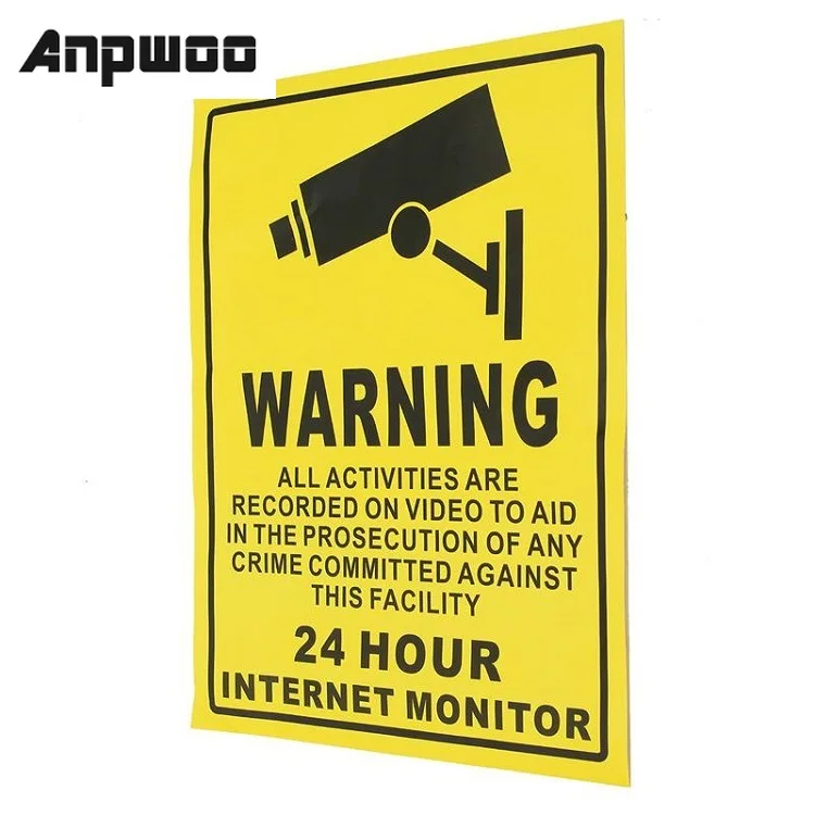 20*25cm Surveillance Warning Sign Sticker 24 Hours Monitor Alert Wall Sticker CCTV Camera System Video Security Sticker Decals
20*25cm Surveillance Warning Sign Sticker 24 Hours Monitor Alert Wall Sticker CCTV Camera System Video Security Sticker Decals