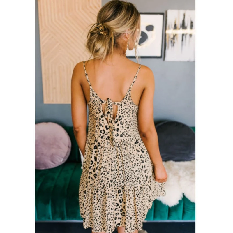 Mandylandy Dress Summer Casual O-Neck Backless Spaghetti Strap Sleeveless Dress Women's Sexy Loose Leopard Printed Dress
Mandylandy Dress Summer Casual O-Neck Backless Spaghetti Strap Sleeveless Dress Women's Sexy Loose Leopard Printed Dress