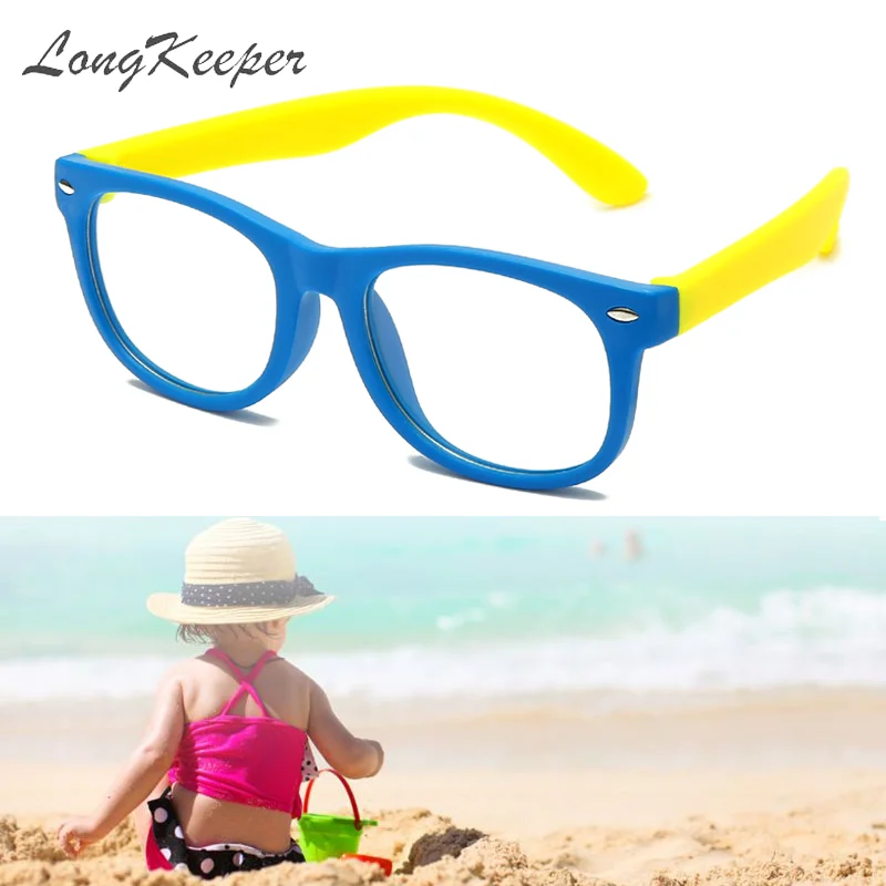 LongKeeper Kids винтажные очки UV400 круглые оправа для компьютерных игр прозрачные линзы