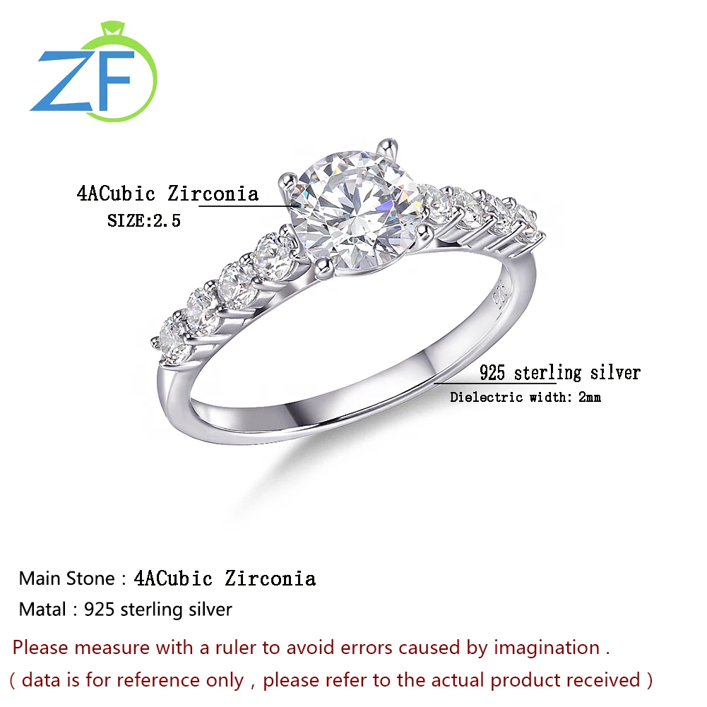 GZ ZONGFA New product 4A Cubic Zirconia Classic Engagement Rings Fashion 925 Sterling Silver Women Jewelry Ring
GZ ZONGFA New product 4A Cubic Zirconia Classic Engagement Rings Fashion 925 Sterling Silver Women Jewelry Ring