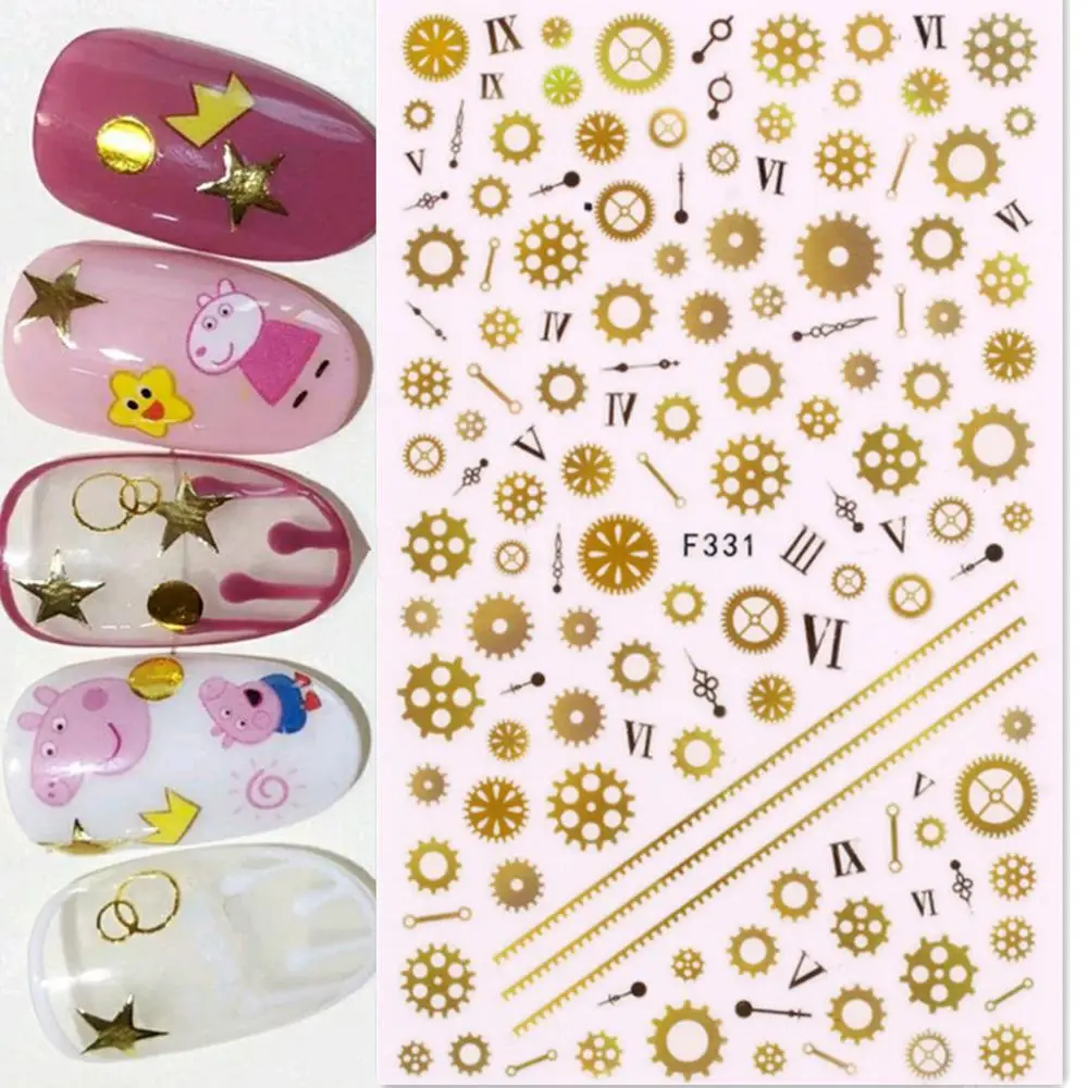 Newest F-331 3D nail sticker decal stamping back gule DIY nail decoration tools
Newest F-331 3D nail sticker decal stamping back gule DIY nail decoration tools
