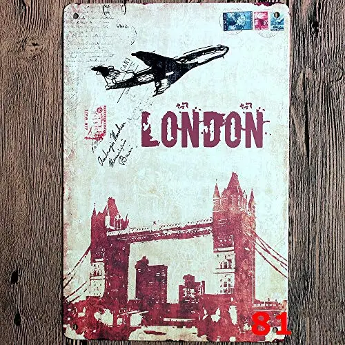 Free Pintree Original Retro Design London Tin Metal Signs Wall Art | Thick Tinplate Print Poster Wall Decoration for Garage
Free Pintree Original Retro Design London Tin Metal Signs Wall Art | Thick Tinplate Print Poster Wall Decoration for Garage