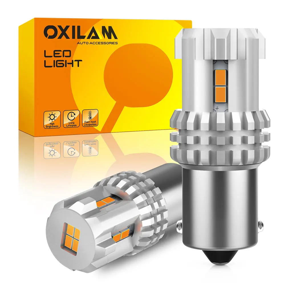 OXILAM 2Pcs 1156 LED Lamp Canbus P21W BA15S Car Tail Backup Reverse Light DRL 1157 BAY15D LED Yellow Turn Signal Bulb Error Free
OXILAM 2Pcs 1156 LED Lamp Canbus P21W BA15S Car Tail Backup Reverse Light DRL 1157 BAY15D LED Yellow Turn Signal Bulb Error Free