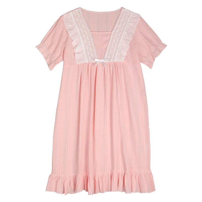 Nightdress Summer Princess Wind Palace Retro Fairy Cotton Hooded Short Sleeve Cute Sweet Short Skirt Can Wear Outside Sleepwear
Nightdress Summer Princess Wind Palace Retro Fairy Cotton Hooded Short Sleeve Cute Sweet Short Skirt Can Wear Outside Sleepwear