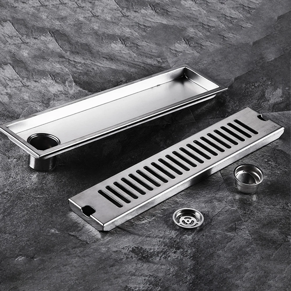 20-80cm Side Outlet Shower Drain Stainless Steel Bathroom Floor Drainage Linear Waste Drain for Kithchen
20-80cm Side Outlet Shower Drain Stainless Steel Bathroom Floor Drainage Linear Waste Drain for Kithchen