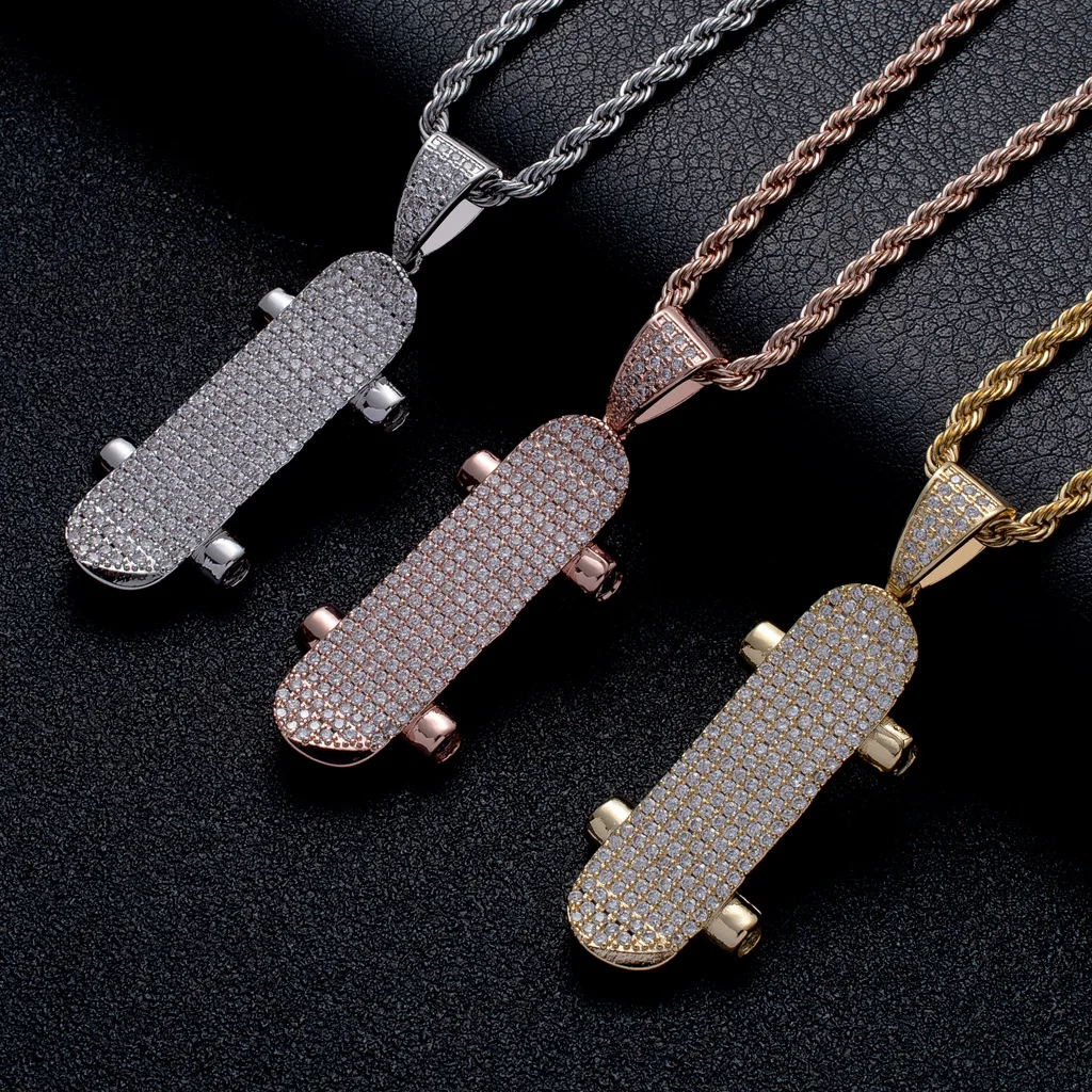 Classic Bling Iced Out Skateboard Pendant Chokers Necklace for Men Women Love Couples Long Necklace Fashion jewelry Gifts
Classic Bling Iced Out Skateboard Pendant Chokers Necklace for Men Women Love Couples Long Necklace Fashion jewelry Gifts