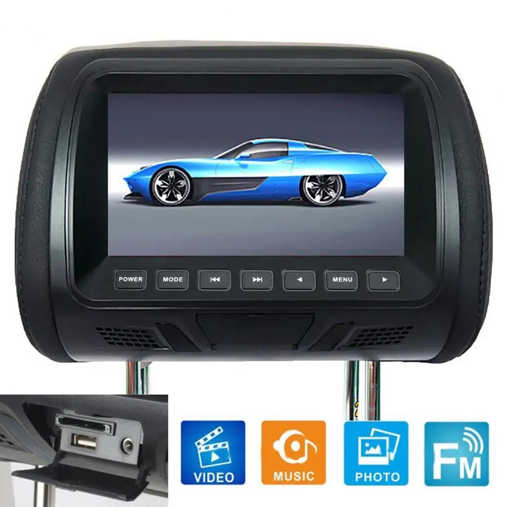 Car Headrest Monitor Rear Seat 7 Inch DC12V LCD Digital Display HD Headrest Monitor Rear Seat Entertainment with Remote Control
Car Headrest Monitor Rear Seat 7 Inch DC12V LCD Digital Display HD Headrest Monitor Rear Seat Entertainment with Remote Control
