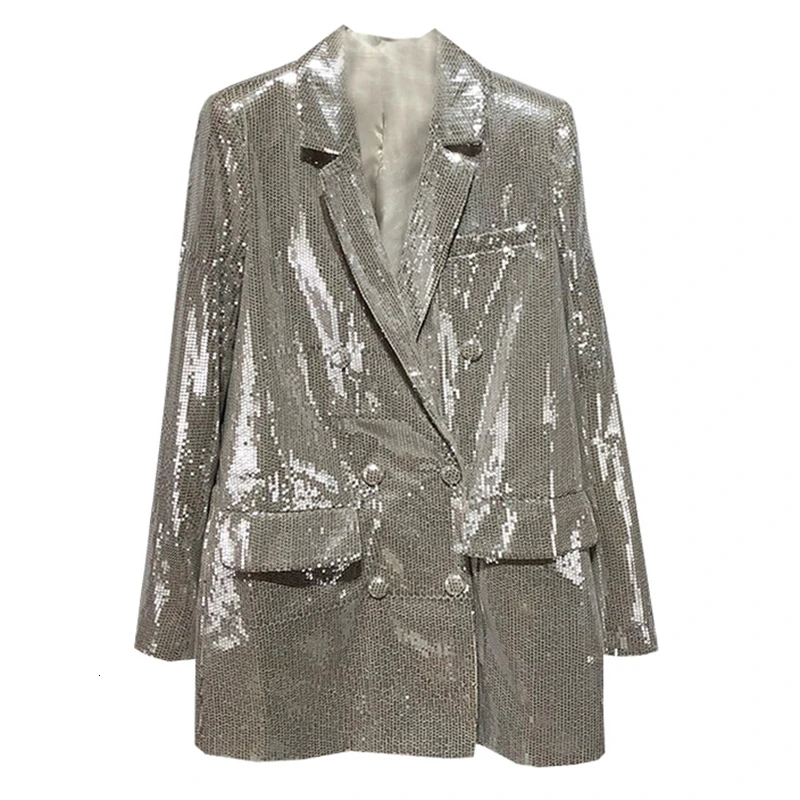 SeeBeautiful New Fashion 2020 Autumn Winter Sequin Notched Long Sleeve Double Breasted Pockets Loose Coat Single Suit Woman Q579
SeeBeautiful New Fashion 2020 Autumn Winter Sequin Notched Long Sleeve Double Breasted Pockets Loose Coat Single Suit Woman Q579