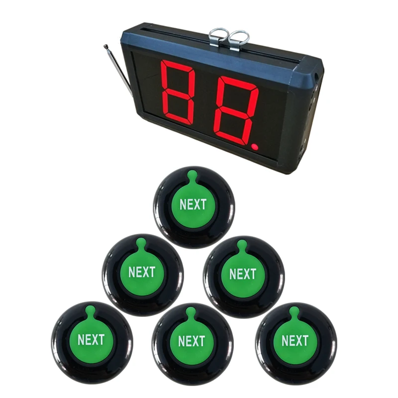 Беспроводная система Take A Number управления очередью светодиодный экран с 6 кнопками