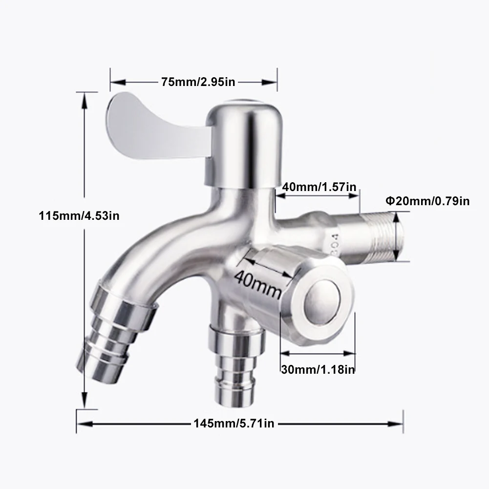 Stainless Steel Washing Machine Faucet 4 Points Water Inlet Multi-Function Faucet
Stainless Steel Washing Machine Faucet 4 Points Water Inlet Multi-Function Faucet