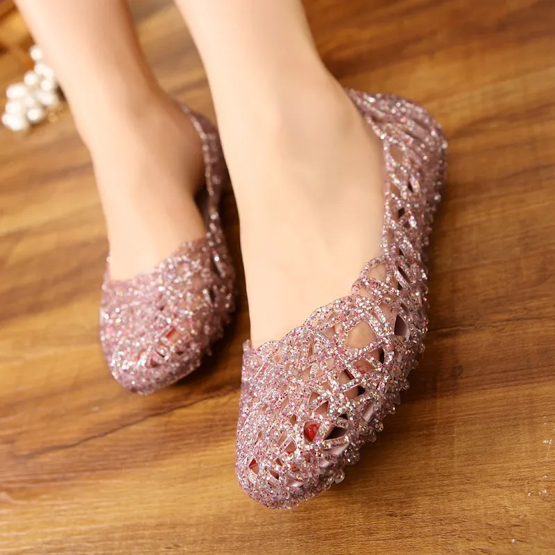 Women Bling Jelly Sandals Summer Flats Shoes New Casual Female Mesh Fashion Hollow Out Slip On Comfortable Ladies Shoes Sandals
Women Bling Jelly Sandals Summer Flats Shoes New Casual Female Mesh Fashion Hollow Out Slip On Comfortable Ladies Shoes Sandals