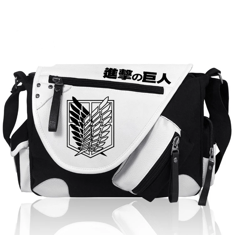 Attack On Titan Cosplay Canvas Shoulder Bag Anime Scouts Wings Of Freedom Boy Zip Crossbody Bag Girl Student Bag
Attack On Titan Cosplay Canvas Shoulder Bag Anime Scouts Wings Of Freedom Boy Zip Crossbody Bag Girl Student Bag