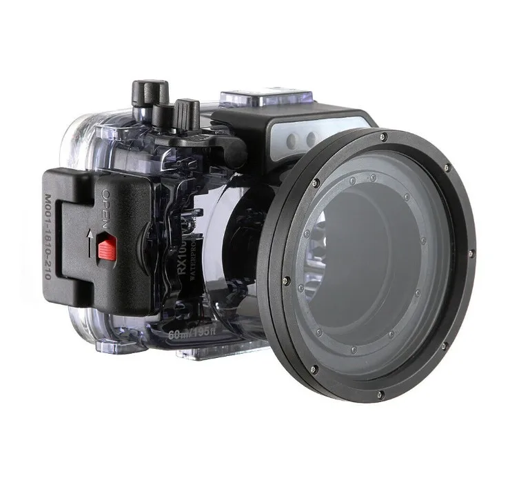 

Seafrogs 60 м/195ft Водонепроницаемый Камера Корпус Sony DSC-RX100 Vi RX100 M6 RX100 mark 6 VI для подводного погружения и дайвинга чехол
