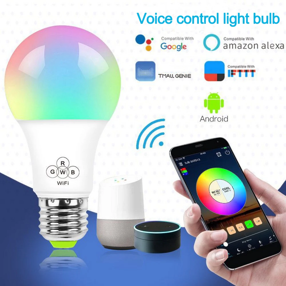 4.5W WiFi Smart LED Bulb 2700K-6500K Interface E27 Screw Port for Smart Smart Life Bedside Lamp Full Color LED Bulb Home Decor
4.5W WiFi Smart LED Bulb 2700K-6500K Interface E27 Screw Port for Smart Smart Life Bedside Lamp Full Color LED Bulb Home Decor