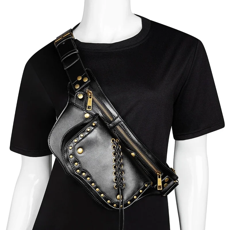 Retro Punk Middle Ages Fanny Pack for Women 2021 New Luxury Waist Bag Outdoor Sports Mobile Phone Crossbody Bags Belt Bag
Retro Punk Middle Ages Fanny Pack for Women 2021 New Luxury Waist Bag Outdoor Sports Mobile Phone Crossbody Bags Belt Bag