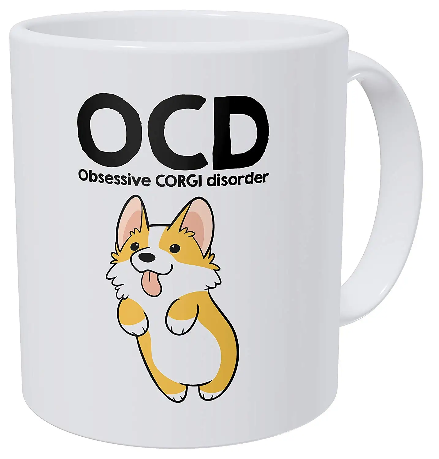 Забавная кофейная кружка OCD с изображением акушерской корги 11 унций|Кружки| |