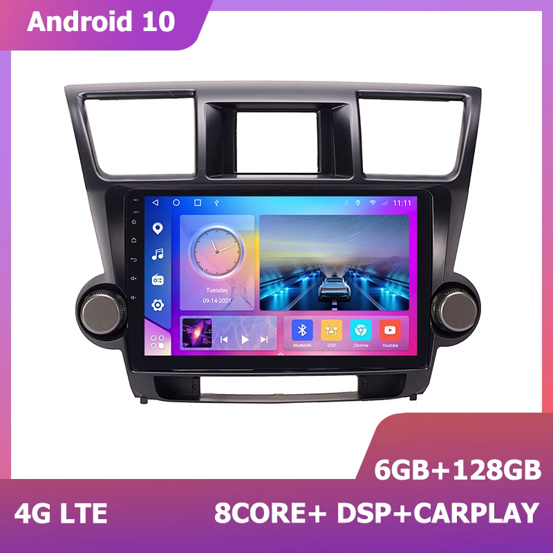 Мультимедийный видеоплеер для Toyota Highlander 2008-2013, 10 дюймов, GPS-навигация, Android 10 DSP 2 Din
Мультимедийный видеоплеер для Toyota Highlander 2008-2013, 10 дюймов, GPS-навигация, Android 10 DSP 2 Din