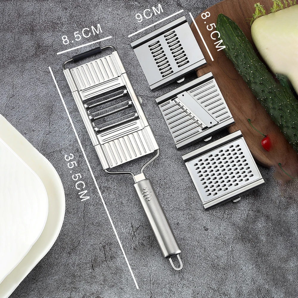 Multi-purpose Vegetable Slicer Stainless Steel Chopper Shredders Fruit Potato Peeler Slicer Carrot Grater Kitchen Accessories
Multi-purpose Vegetable Slicer Stainless Steel Chopper Shredders Fruit Potato Peeler Slicer Carrot Grater Kitchen Accessories