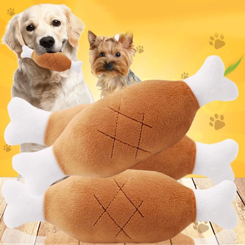 1PC Cat Dog Plush Toys Cartoon Cute Drumstick Food Shape Bite Resistant Squeaky Toy Pet Chew Toy Pet Interactive Supplies
1PC Cat Dog Plush Toys Cartoon Cute Drumstick Food Shape Bite Resistant Squeaky Toy Pet Chew Toy Pet Interactive Supplies