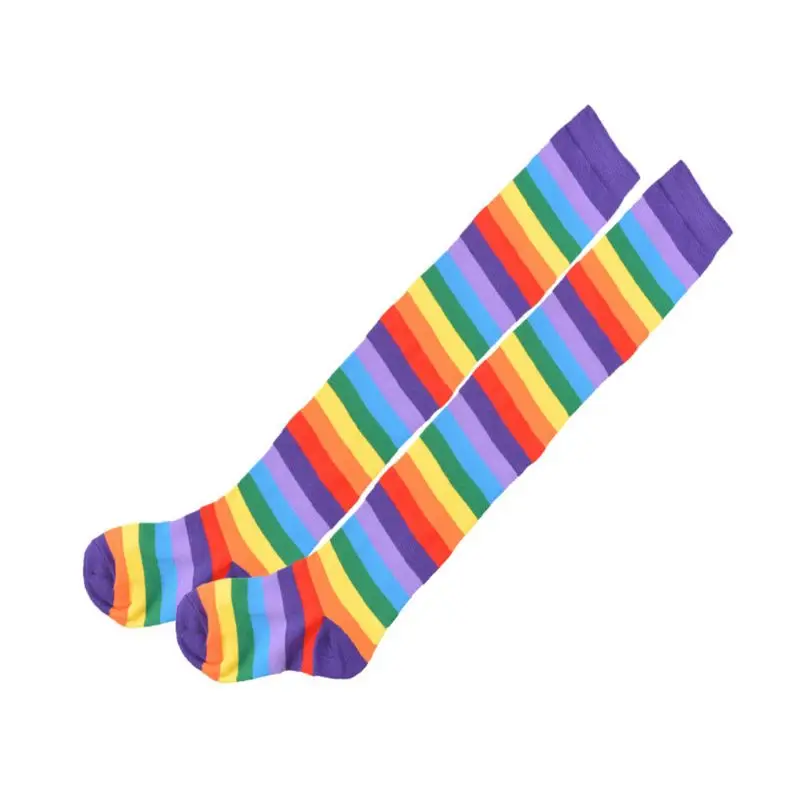 Womens Rainbow Stripes Over Knee Thigh High Socks Arm Warmer Fingerless Gloves Set Fancy Dress Cosplay Masquerade Party Costume
Womens Rainbow Stripes Over Knee Thigh High Socks Arm Warmer Fingerless Gloves Set Fancy Dress Cosplay Masquerade Party Costume