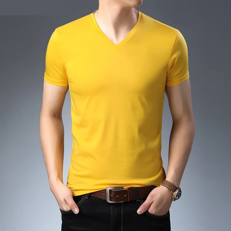 T Shirt Men Summer tops tees fashion Men's Cotton Short Sleeve V-neck T Shirts 1061
T Shirt Men Summer tops tees fashion Men's Cotton Short Sleeve V-neck T Shirts 1061
