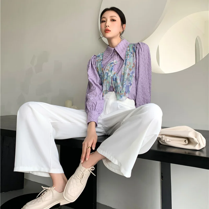 Cottagecore Embroidery Purple Puff Sleeve Korean Top Fashion Long Sleeve Designer Shirt 2021 Spring and Autumn Women Clothing
Cottagecore Embroidery Purple Puff Sleeve Korean Top Fashion Long Sleeve Designer Shirt 2021 Spring and Autumn Women Clothing