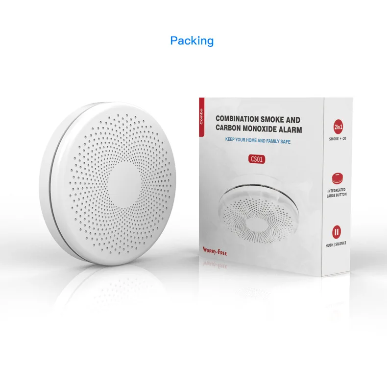 Tuya WiFi Smoke Alarm Fire Protection CO&Smoke Detector Smokehouse Combination Fire Alarm Home Security System Firefighters
Tuya WiFi Smoke Alarm Fire Protection CO&Smoke Detector Smokehouse Combination Fire Alarm Home Security System Firefighters