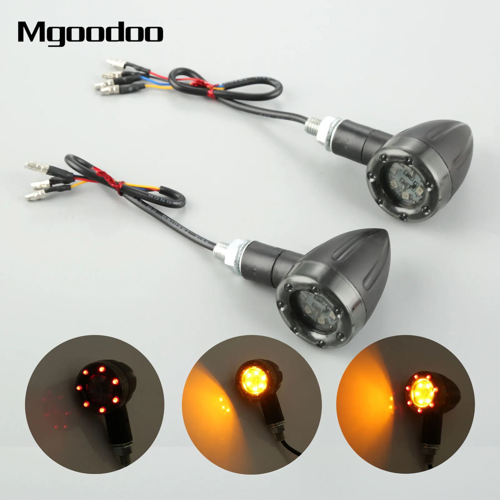 Mgoodoo 2Pcs Universal Motorcycle Turn Signal Light 12V LED Super Bright Bulbs Light for Motorbike Off Road Indicator Turn Light
Mgoodoo 2Pcs Universal Motorcycle Turn Signal Light 12V LED Super Bright Bulbs Light for Motorbike Off Road Indicator Turn Light