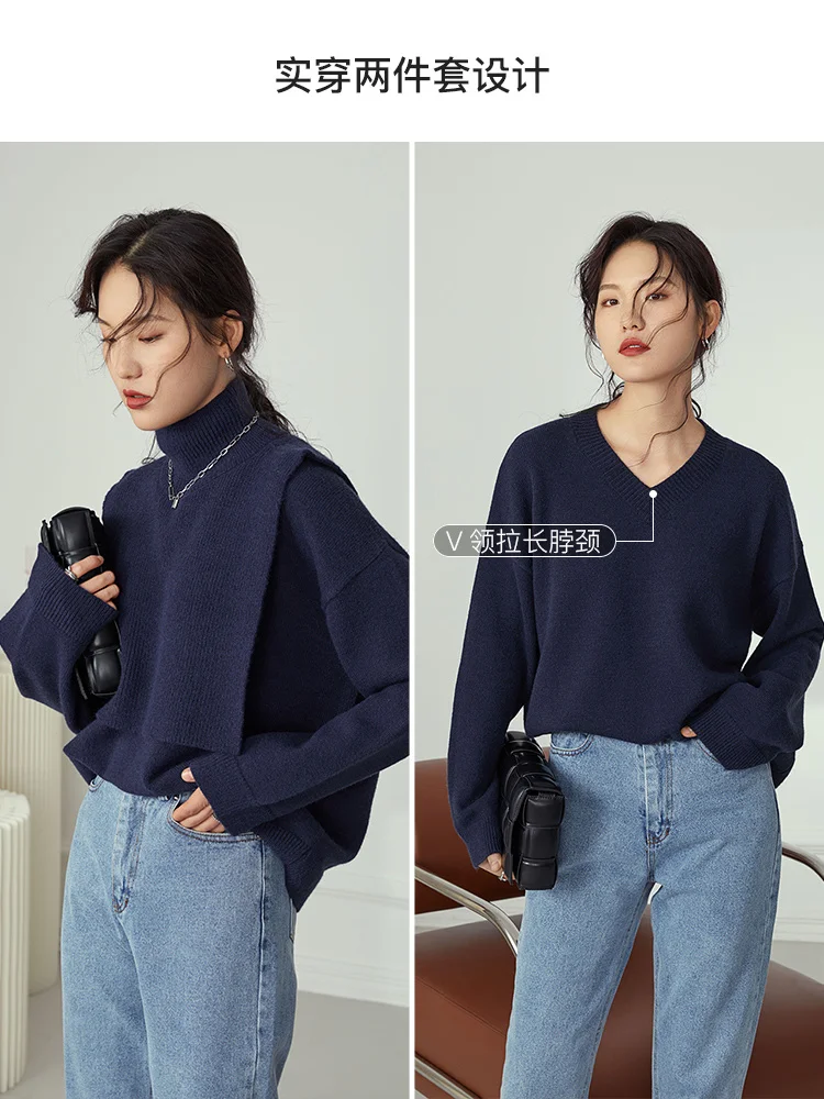 Design sense niche turtleneck sweater women autumn and winter 2021 new loose lazy style outer wear pullover
Design sense niche turtleneck sweater women autumn and winter 2021 new loose lazy style outer wear pullover