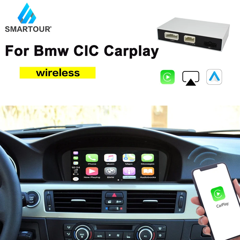 Smartour Wireless Apple CarPlay Carlinkit For BMW CIC System 6.5/8.8/10.25 Inch Android/IOS Auto Car play
Smartour Wireless Apple CarPlay Carlinkit For BMW CIC System 6.5/8.8/10.25 Inch Android/IOS Auto Car play