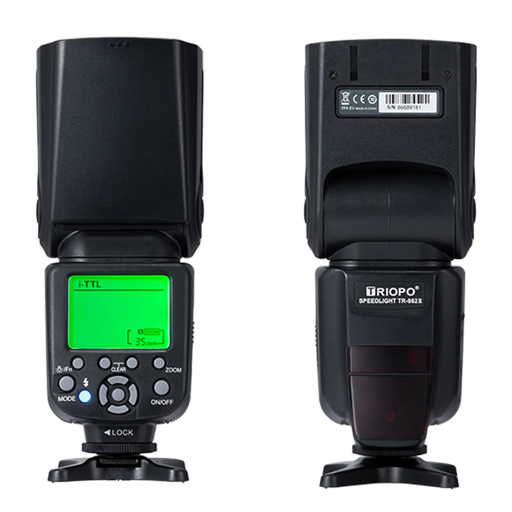 

Triopo TR-982III TR-982 III Flash Speedlite HSS Multi LCD Wireless Master Slave Mode Flash Light For CANON NIKON DSLR Camera