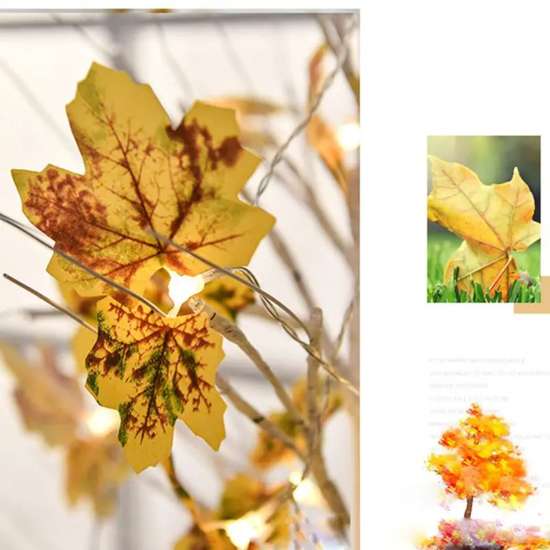 Simulation Leaf LED String Light Thanksgiving Decoration Lamps Halloween Night Q0KF
Simulation Leaf LED String Light Thanksgiving Decoration Lamps Halloween Night Q0KF