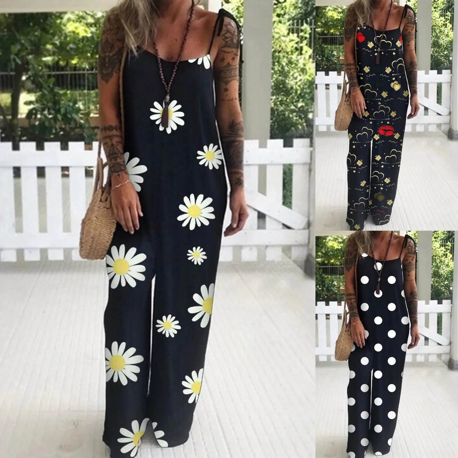 Women Summer 2021 Printed Adjustable Strap Jumpsuit Casual Wide Wide Leg Pants Woman Overalls Sleeveless Bodysuit Jumpsuit
Women Summer 2021 Printed Adjustable Strap Jumpsuit Casual Wide Wide Leg Pants Woman Overalls Sleeveless Bodysuit Jumpsuit