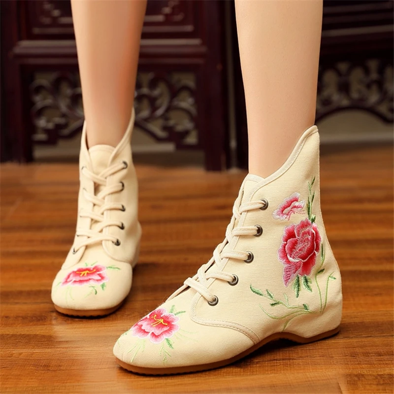 Cresfimix Women Classic Round Toe Beige Floral Embroidery Autumn High Shoes Lady Casual Black Comfort Canvas Dance Shoes C6185b
Cresfimix Women Classic Round Toe Beige Floral Embroidery Autumn High Shoes Lady Casual Black Comfort Canvas Dance Shoes C6185b