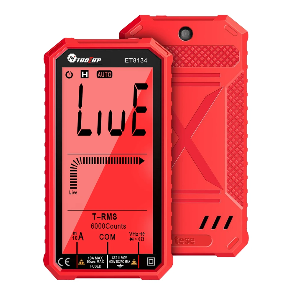 ET8134 6000 Counts Digital Multimeter AC/DC Transistor Tester Electrical NCV Test Meter Profesional Analog Auto Range Multimetro
ET8134 6000 Counts Digital Multimeter AC/DC Transistor Tester Electrical NCV Test Meter Profesional Analog Auto Range Multimetro