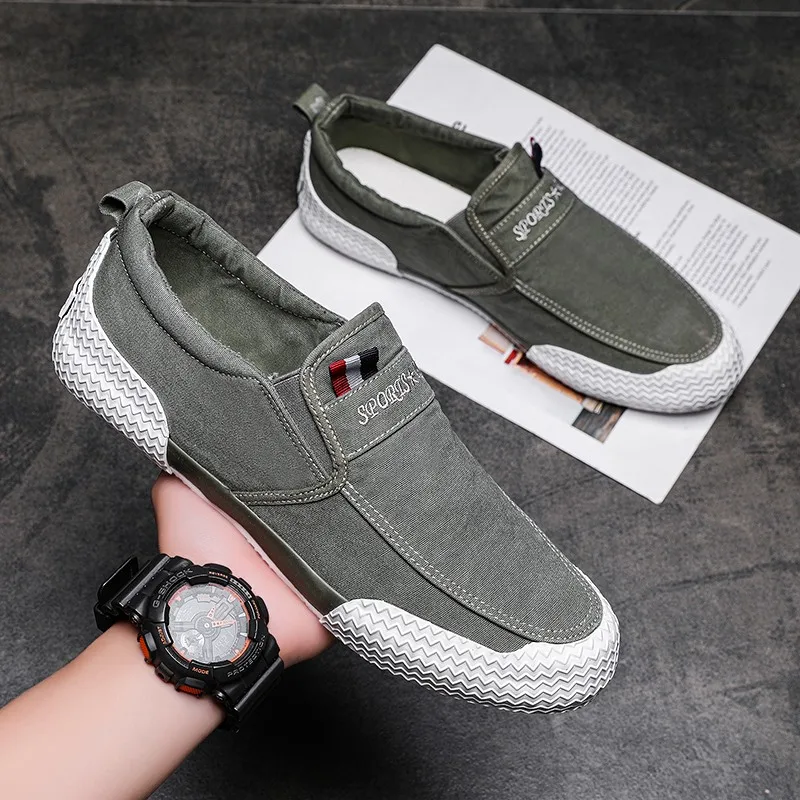 New Trend Men Casual Canvas Shoes Black Green Male Casual Shoe Breathable Slip-on Man Walking Canvas Shoe Rubber Casual Sneakers
New Trend Men Casual Canvas Shoes Black Green Male Casual Shoe Breathable Slip-on Man Walking Canvas Shoe Rubber Casual Sneakers
