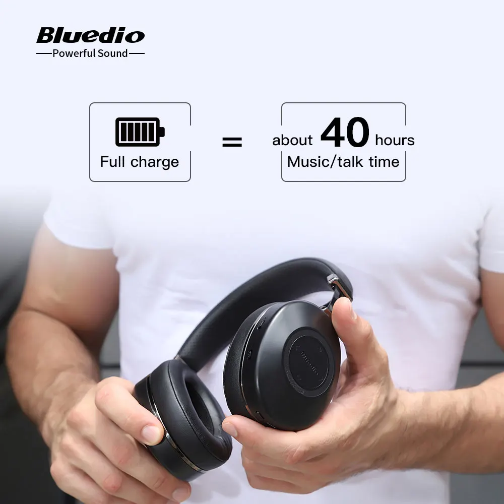 

Original Bluedio H2 Headphone ANC and Wireless Headset HIFI Sound Step Counting SD Card Slot Touch Control Bluetooth Headsets