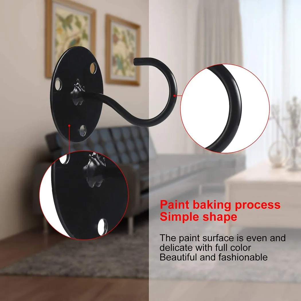 4PCS Wrought Iron Strong Hook, Wall Black Hook, Ceiling Hook, Balcony Flower Basket Hook Multiple Uses
4PCS Wrought Iron Strong Hook, Wall Black Hook, Ceiling Hook, Balcony Flower Basket Hook Multiple Uses