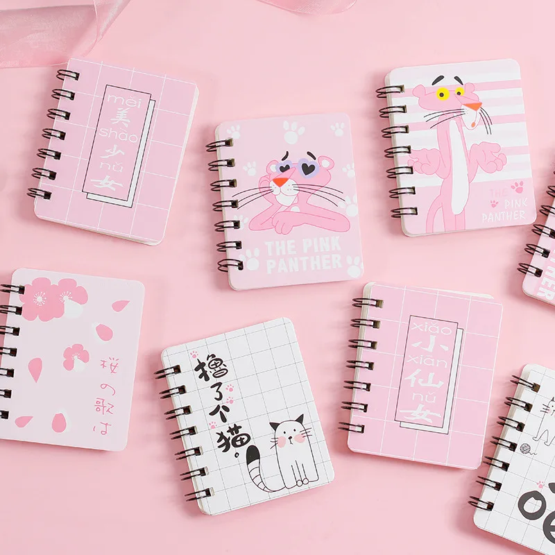 Kawaii Pink Panther Memo Pad Korean Stationery Student Rollover Coil Notebook Portable Notebook Cute Small Book School Supplies
Kawaii Pink Panther Memo Pad Korean Stationery Student Rollover Coil Notebook Portable Notebook Cute Small Book School Supplies