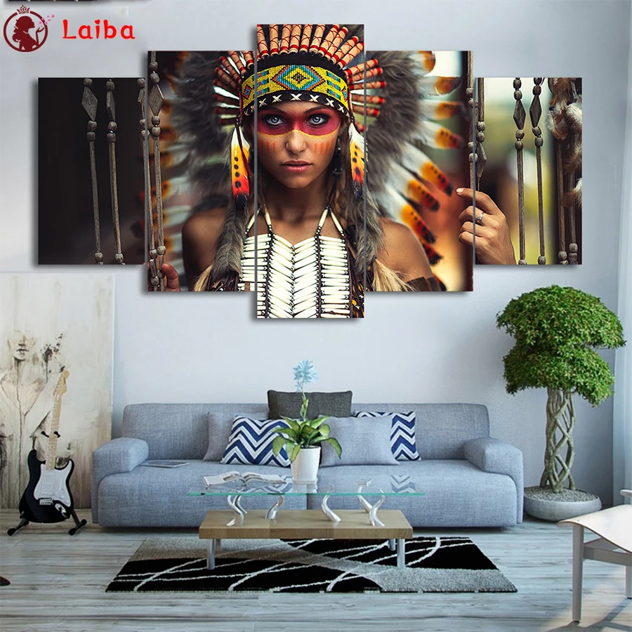 New diamond embroidery Hot sale home art, indian woman, feather mosaic diamond paintings full square round drill stitch cross
New diamond embroidery Hot sale home art, indian woman, feather mosaic diamond paintings full square round drill stitch cross