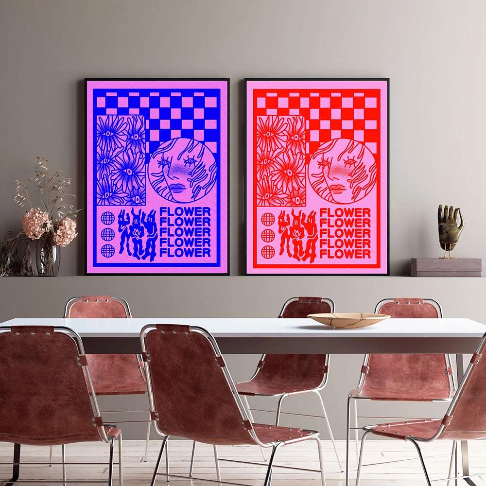 Flower Poster Wall Art Print Abstract Pink Flower Canvas Painting Colorful Boho Living Room Home Decor Picture Frameless
Flower Poster Wall Art Print Abstract Pink Flower Canvas Painting Colorful Boho Living Room Home Decor Picture Frameless