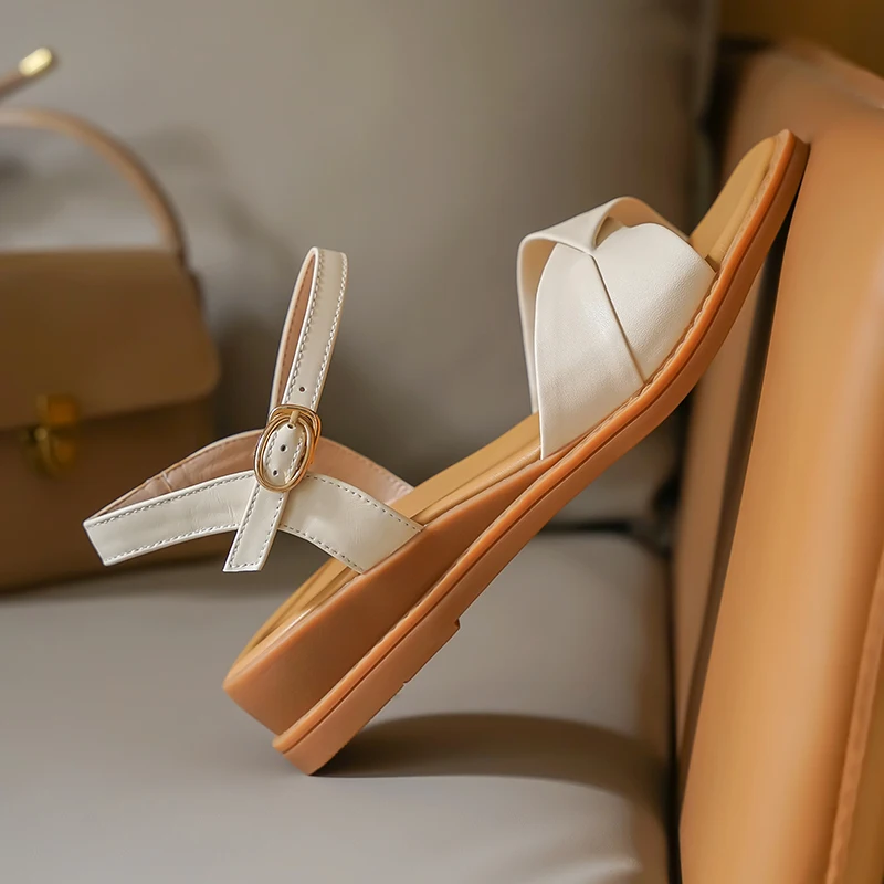 Insicre Summer 2021 Cow Genuine Leather Fold Flat Gladiator Sandals Fashion Buckle Ankle Strap Peep Toe Casual Wild Shoes
Insicre Summer 2021 Cow Genuine Leather Fold Flat Gladiator Sandals Fashion Buckle Ankle Strap Peep Toe Casual Wild Shoes