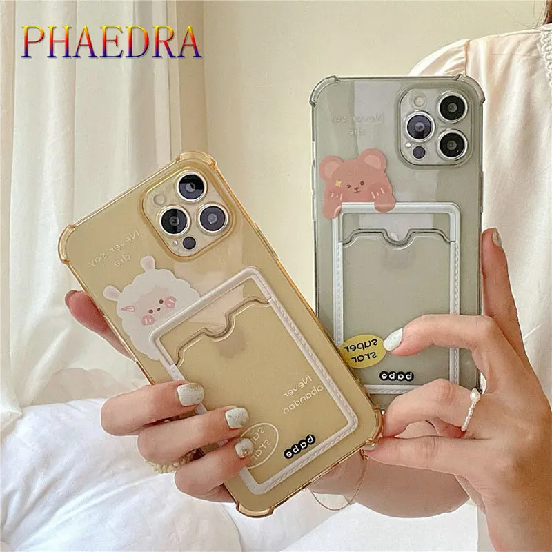 Kawaii Cute Transparent INS Card Bag Phone Case For iPhone 12 Mini 11 Pro Max XR XS X SE 2020 7 8 Plus TPU Soft Back Cover NEW
Kawaii Cute Transparent INS Card Bag Phone Case For iPhone 12 Mini 11 Pro Max XR XS X SE 2020 7 8 Plus TPU Soft Back Cover NEW