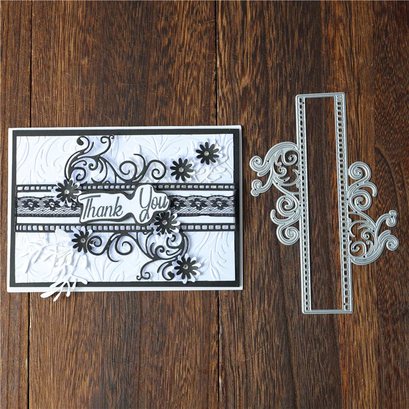 YaMinSanNiO Flower Border Metal Cutting Dies Banner Dies for DIY Scrapbooking Craft Card Embossing Die Cut New Template Stencil
YaMinSanNiO Flower Border Metal Cutting Dies Banner Dies for DIY Scrapbooking Craft Card Embossing Die Cut New Template Stencil